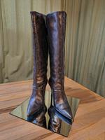 ZARA-Stiefel, High Heel, Oliv-Gold, Gr. 39 Berlin - Charlottenburg Vorschau