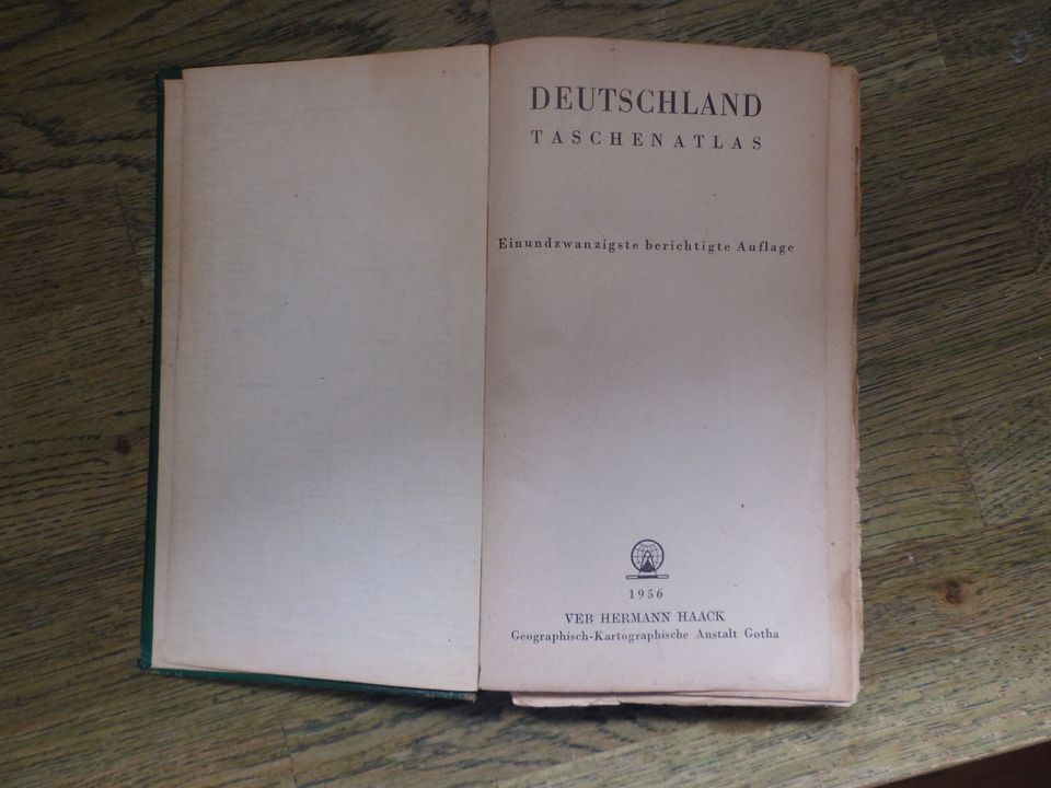 Taschenatlas Deutschland VEB Hermann Haack Gotha DDR in Greiz