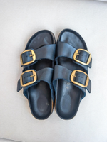 Birkenstock Arizona Big Buckle Nubukleder Gr.38 NP 150€ Dunkelbla Rheinland-Pfalz - Mainz Vorschau