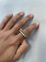 Massiv Ring Silber (mit Gold Legierung) s. Bild 17mm Durchmesser Hannover - Vahrenwald-List Vorschau