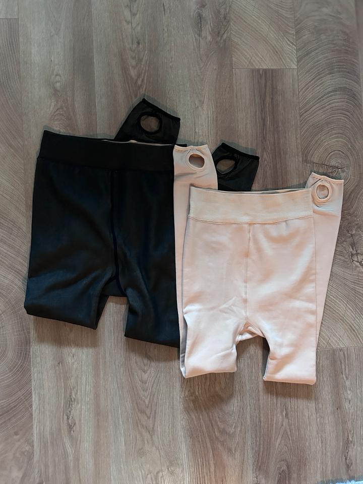 Seidenstrumpfhose schwarz Hautfarbe thermo gefüttert Teddy in Bocholt