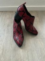 Catwalk Stiefelette rot/ schw. veg. Schlangenlederoptik Gr.38 Berlin - Spandau Vorschau