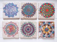 6er Set MIX SET Fliesen Vintage Stil / Untersetzer / MANDALA #2 Hessen - Maintal Vorschau