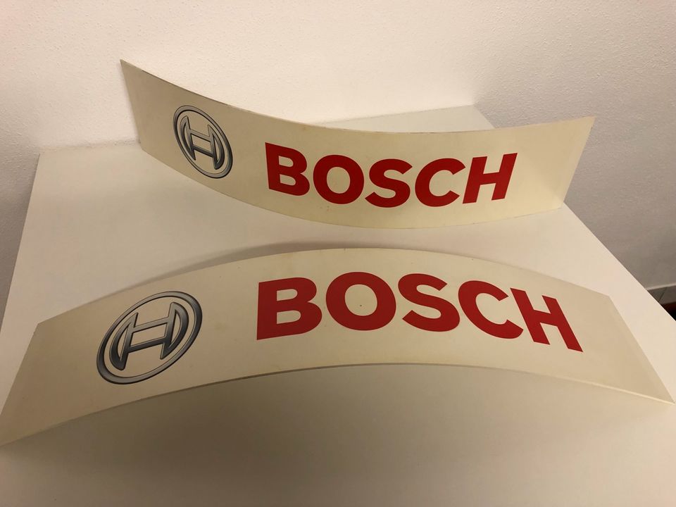 Paket 3 alte Bosch Reklameschilder Kunststoff Sammler in Landshut