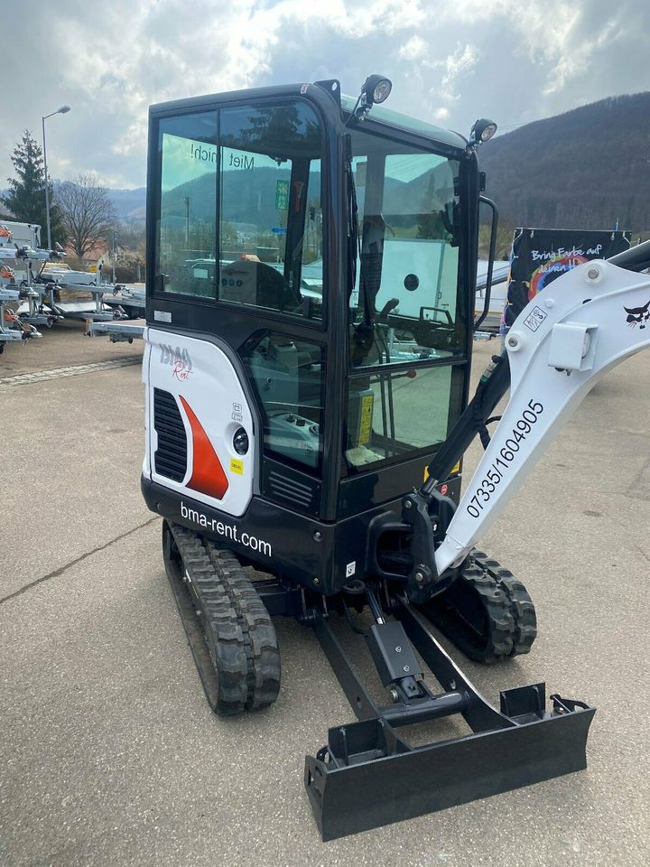 Bagger Minibagger Bobcat E10z E19 mieten ausleihen Baumaschinen in Mühlhausen im Täle