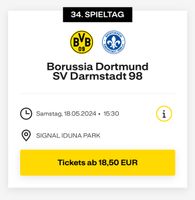 Ich suche 2 Tickets BVB gegen Darmstadt 18.05 Niedersachsen - Papenburg Vorschau