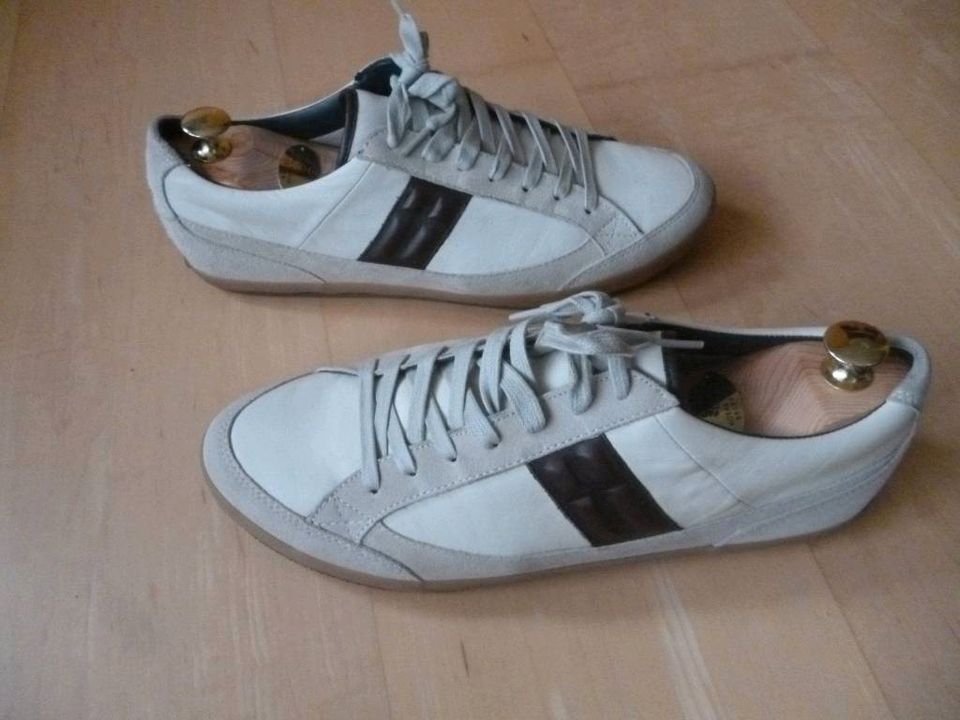 Herren Schuhe von Marc O'Polo Sneaker Weiß Braun Größe 43 in Schwanstetten