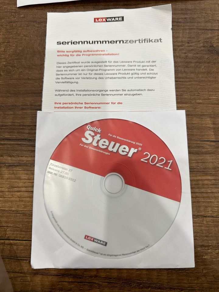 QuickSteuer Deluxe 2021 für die Steuererklärung 2020 in Hagen