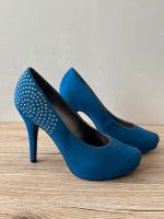 Blaue Wildleder High Heels / Pumps Größe 38 Bayern - Regensburg Vorschau