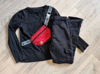 Set 134 140 H&M Hose schwarz C&A Pullover mit Crossbag Schleswig-Holstein - Klein Pampau Vorschau