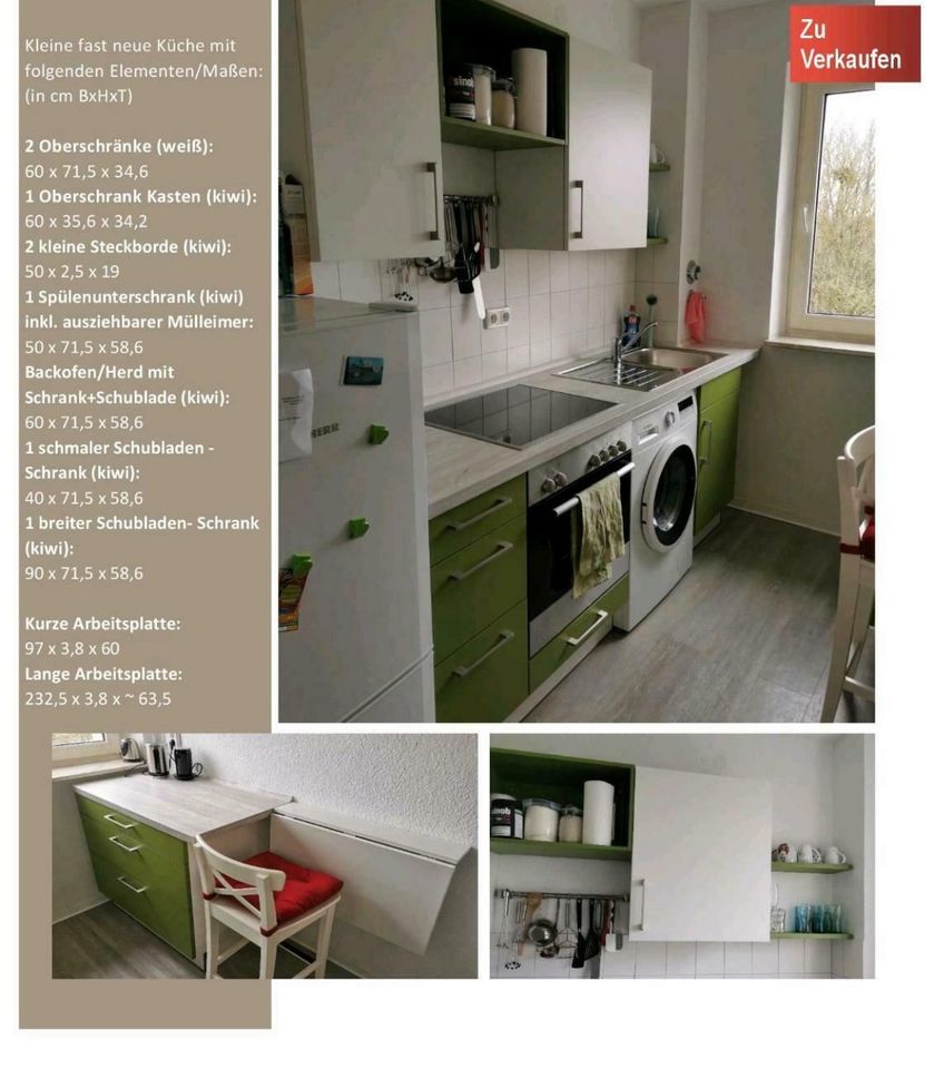*wie NEU* Hochwertige Küche in grün/weiß mit Backofen/Ceranfeld in Bargfeld-Stegen