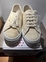 Superga 37 Sneaker offwhite Leder gelasert Laser 2750-Leafriseew Bayern - Augsburg Vorschau