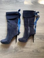 Stiefel, Overknee dunkelblau mit Strass 38 Baden-Württemberg - Bad Säckingen Vorschau