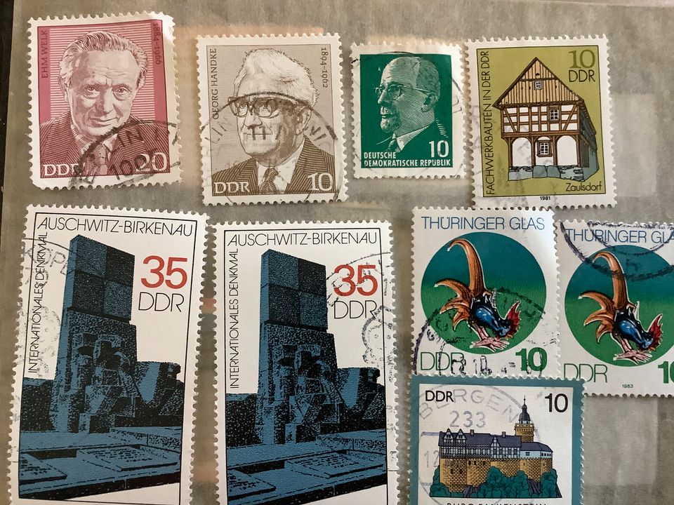 DDR Briefmarken gestempelt in Berlin