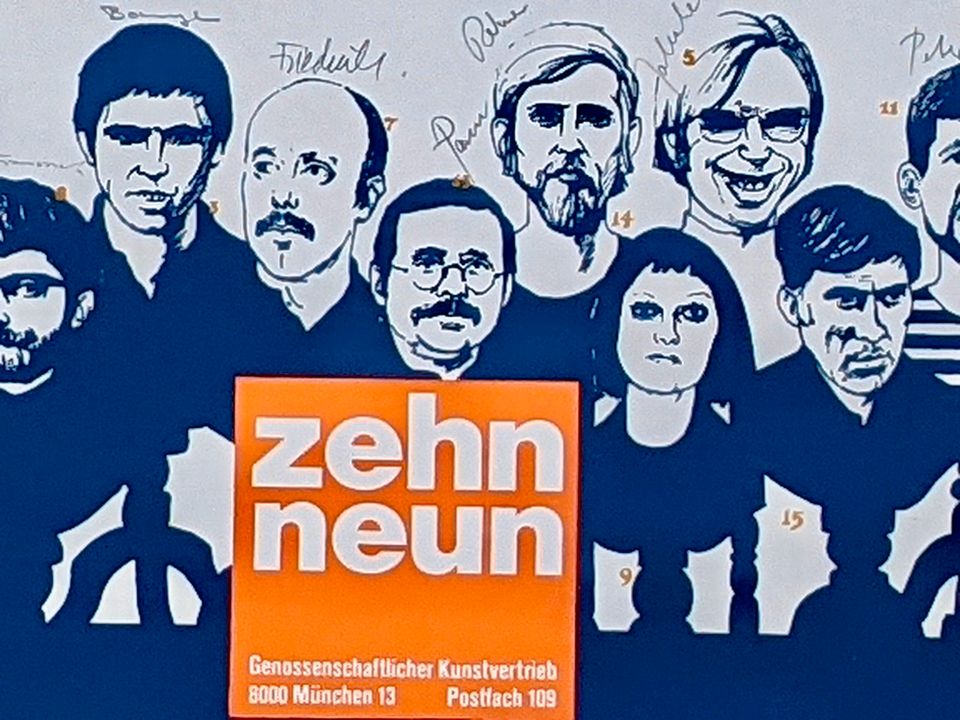 Signiertes Plakat des Genossenschaftlichen Kunstvertrieb zehn neu in Bielefeld