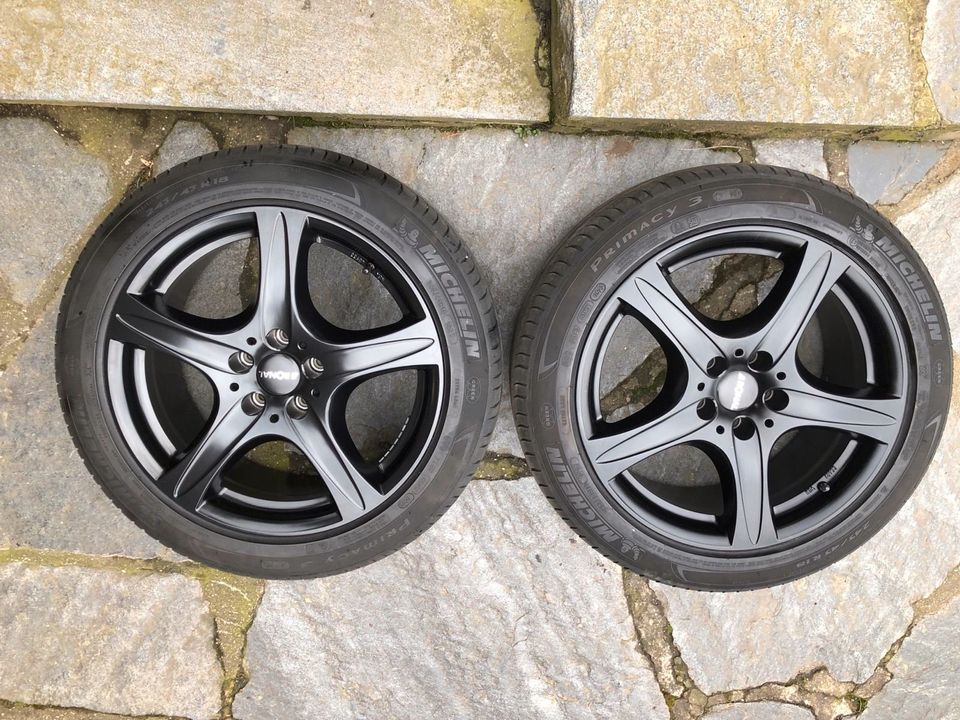 Sommerräder 18" komplett Alu schwarz matt + Michelin Mercedes in Neukirchen/Pleisse