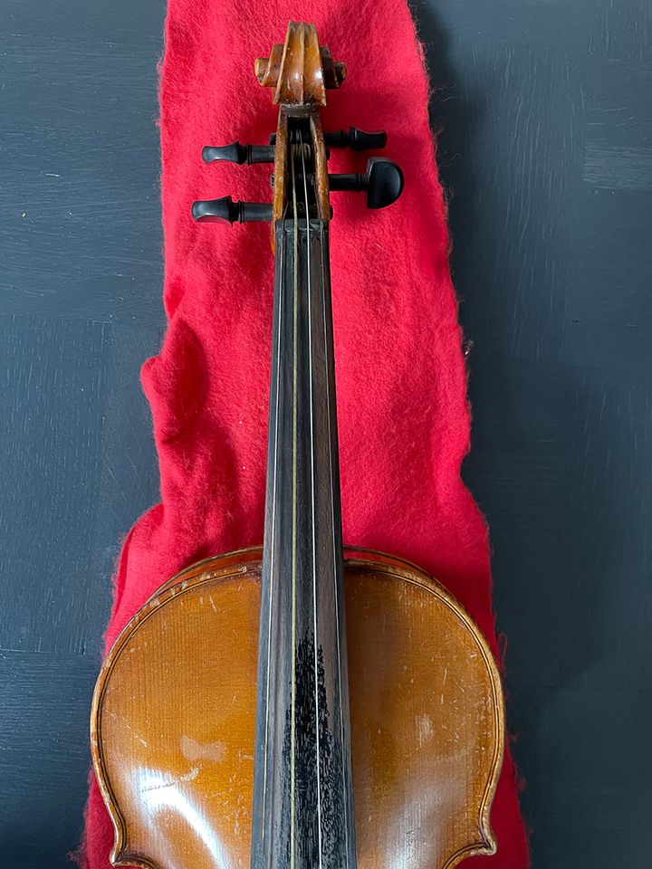 Böhmische Geige antik / Violine / Ton-Instrument System Schrötter in Rudersberg