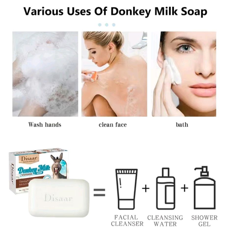 Eselsmilch Gesichtsreinigungsseife Donkey Milk Soap 100 g Premium in Berlin