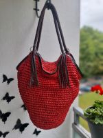 Handtasche aus Bast#Shopper# rot Nordrhein-Westfalen - Bergisch Gladbach Vorschau