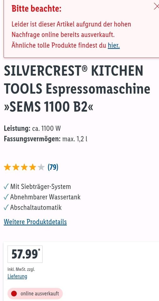 wNeu Silvercrest Espressomaschine SEM 1100 B2 Kaffeemaschine in Hessen -  Langen (Hessen) | Kaffeemaschine & Espressomaschine gebraucht kaufen | eBay  Kleinanzeigen ist jetzt Kleinanzeigen