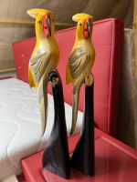 Papagei aus Holz handgemalt Vogel Deko Holzfiguren 2 Stück Nordrhein-Westfalen - Geilenkirchen Vorschau