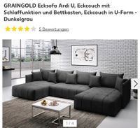 Couch Grau Bayern - Hof (Saale) Vorschau