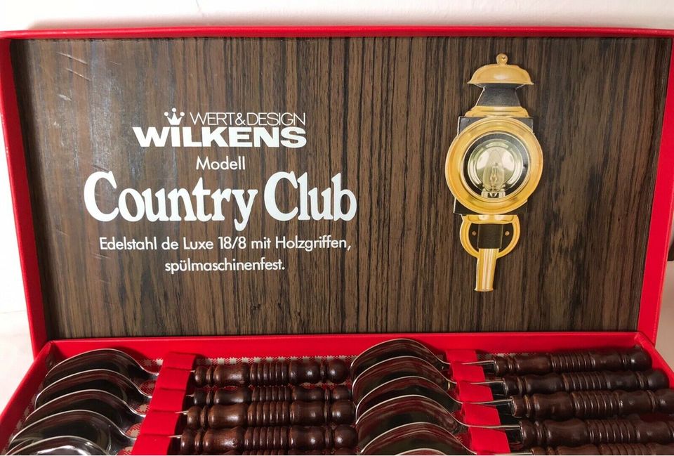 Wilkens Country Club 34 Besteck Teile Edelstahl Holzgriffe in Paderborn
