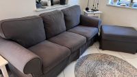 IKEA Ektorp 3er Sofa mit Hocker dunkelgrau Bayern - Ornbau Vorschau