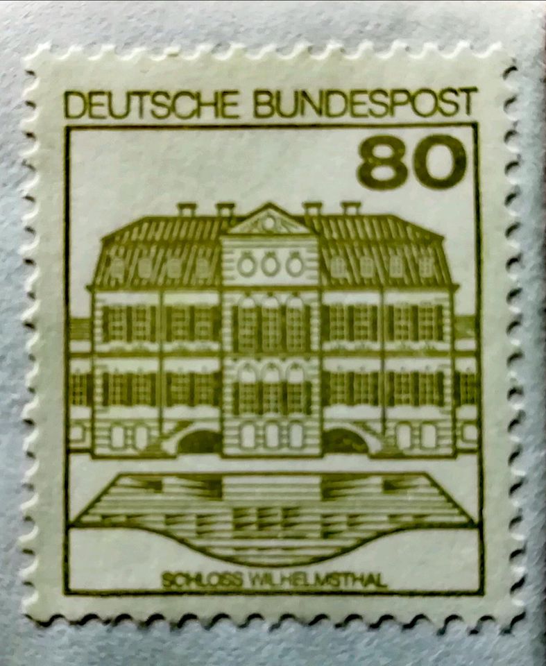 Briefmarke 80 Pfennig 1982 Schloss Wilhelmsthal in Schleswig