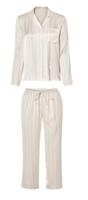 Esmara Damen Pyjama Satin Weiß Rosa Streifen XS 34 Baden-Württemberg - Oberhausen-Rheinhausen Vorschau