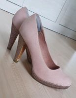 Marco Tozzi Glitzer Pumps High Heels rosa Wildleder Gr. 36 Nordrhein-Westfalen - Menden Vorschau