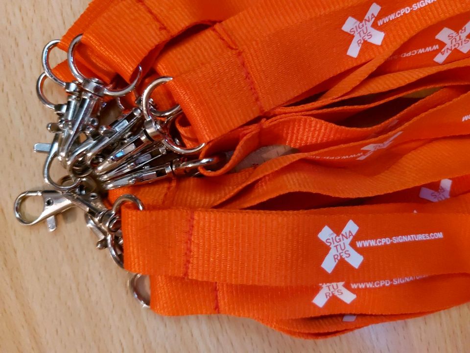 Lanyards Schlüsselbänder Karabinerhaken Werbeartikel neu in Krefeld