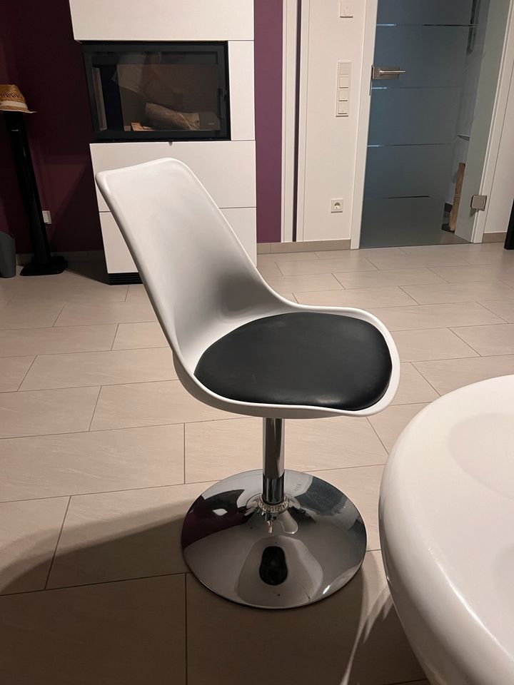 3 x Stühle Drehhocker modern Designer Tisch Wohnzimmer Bar weiß in Heilbad Heiligenstadt