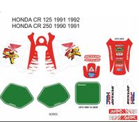 Honda Cr Aufkleber Kit Sticker 250 1990 1991 125 1991 1992 Bayern - Schweinfurt Vorschau