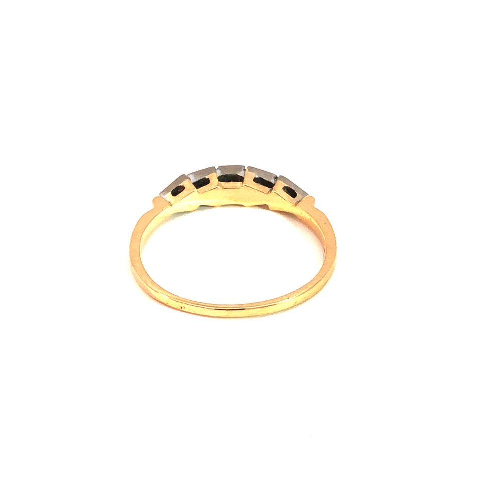 Ring Bicolor 750 / 18 Karat mit Diamanten Gr. 53 Nr. 5387 in Peine