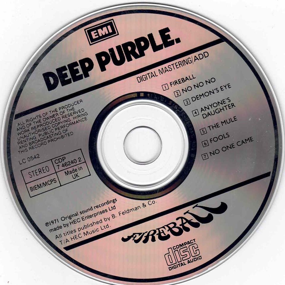 Deep Purple CD - Fireball - 7 Tracks - 1971 in Peiting