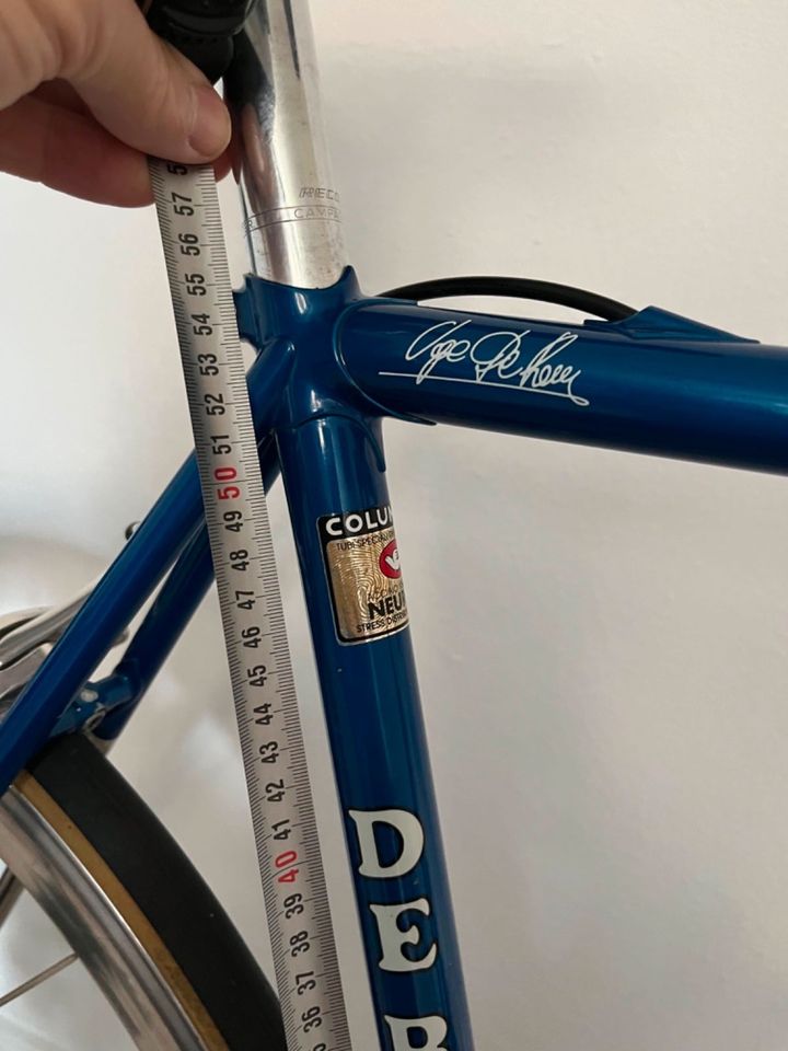 De Rosa Rennrad blau mit Campagnolo Record Schaltung Shamal Räder in München