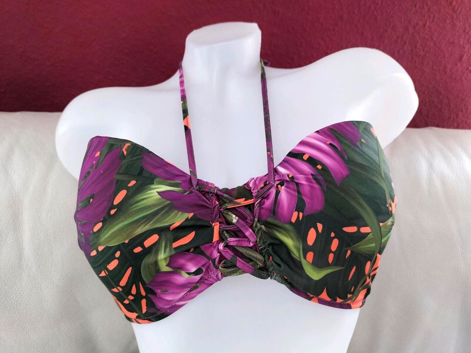 Bikini lila violett pink neon grün Tropical Hawaii in Schwieberdingen