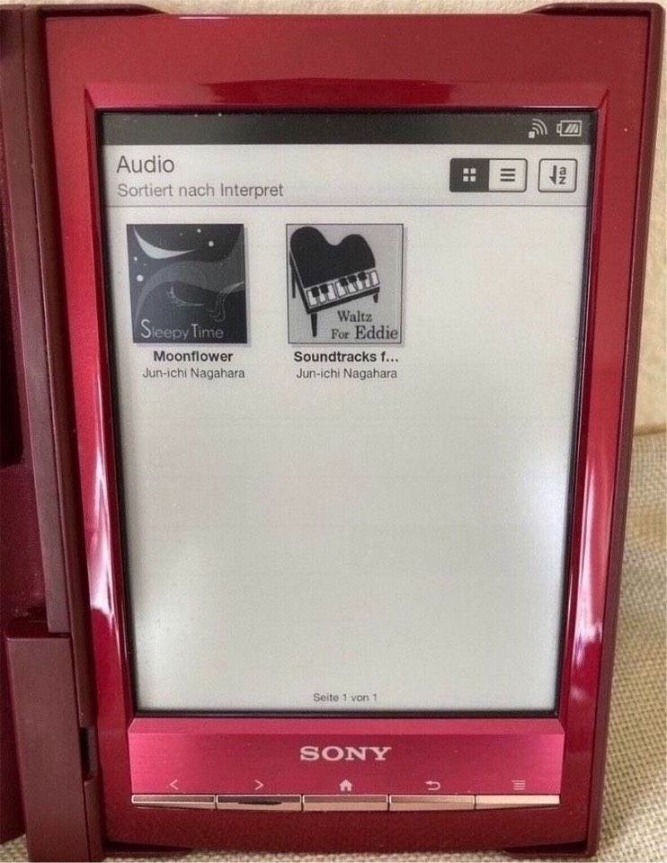 Sony PRS-T1 ebook Reader WLAN fähig, rot funktionstüchtig in Bad Säckingen