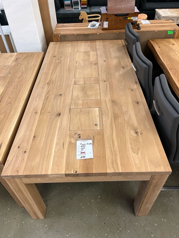 Esstisch Tisch + MASSIVHOLZ Eiche + Baumkante ab 299€ in Marburg