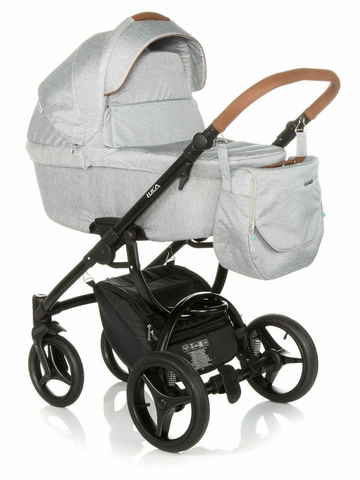 Kombi Kinderwagen Bebetto Luca Dunkelgrau-Schwarz  3in1 in Leipzig