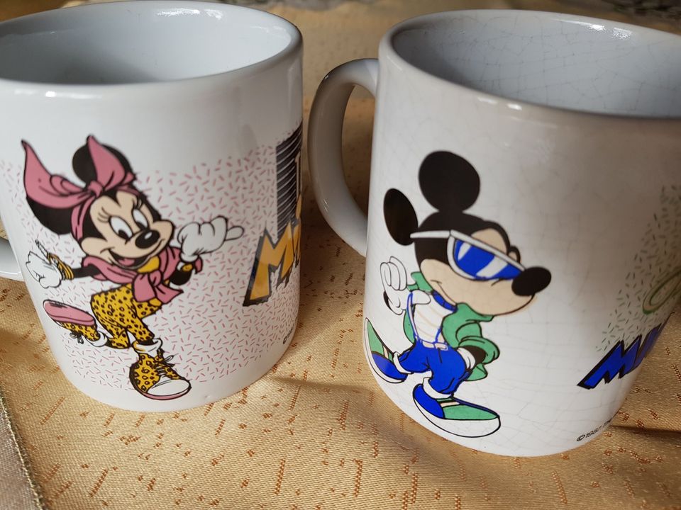 Walt Disney Company Tassen Mickey Mouse und Minnie Mouse 1987 in Hellenthal