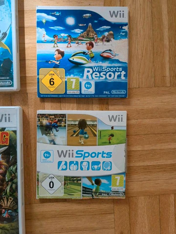 TOP Nintendo Wii Black Edition + Sports + 8 Spiele Mario Star W in Leinfelden-Echterdingen