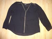 Schwarze Damen Bluse mit Goldkante Gr. XXL / 44 Schleswig-Holstein - Bad Bramstedt Vorschau