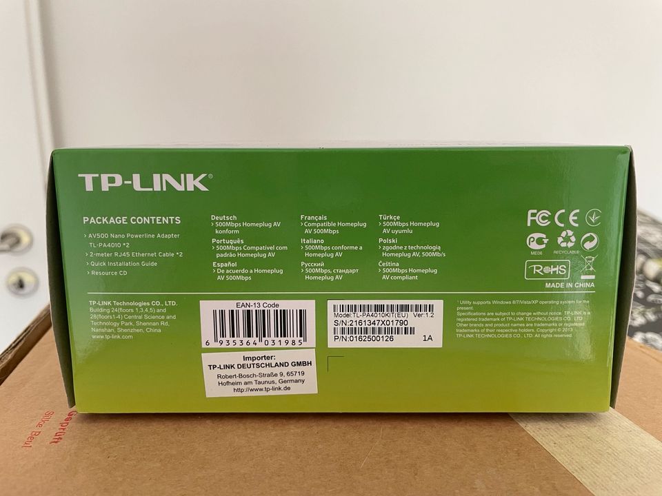 TP-Link AV500 Nano Powerline Adapter in Hespe