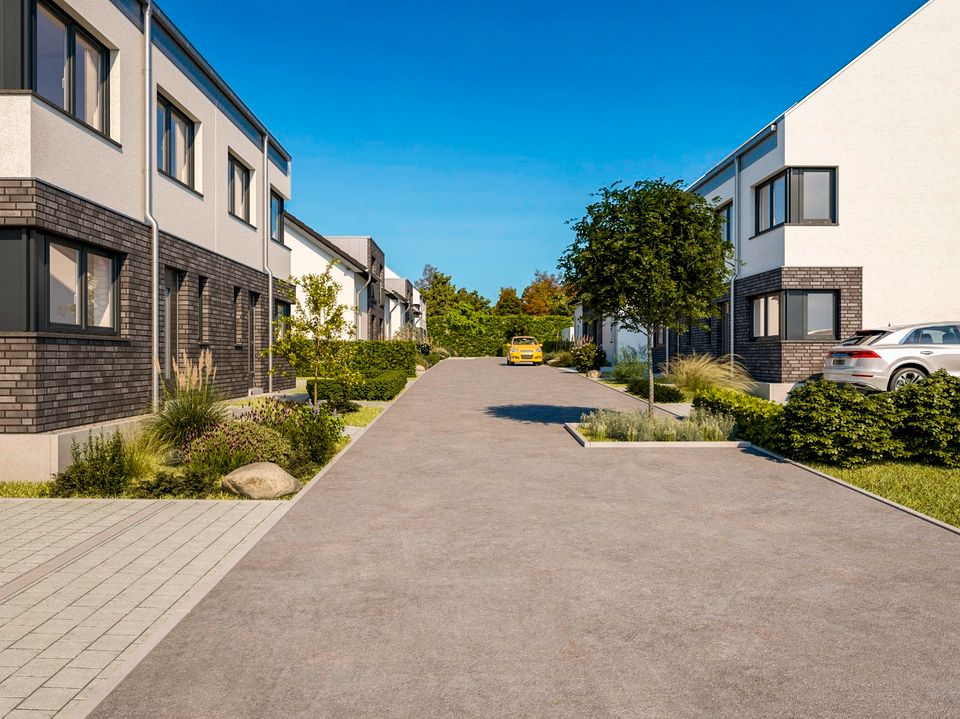 Neubau-Doppelhaushälfte mit Süd-Westgrundstück und herrlichem Blick auf eine Streuobstwiese in Schwerte