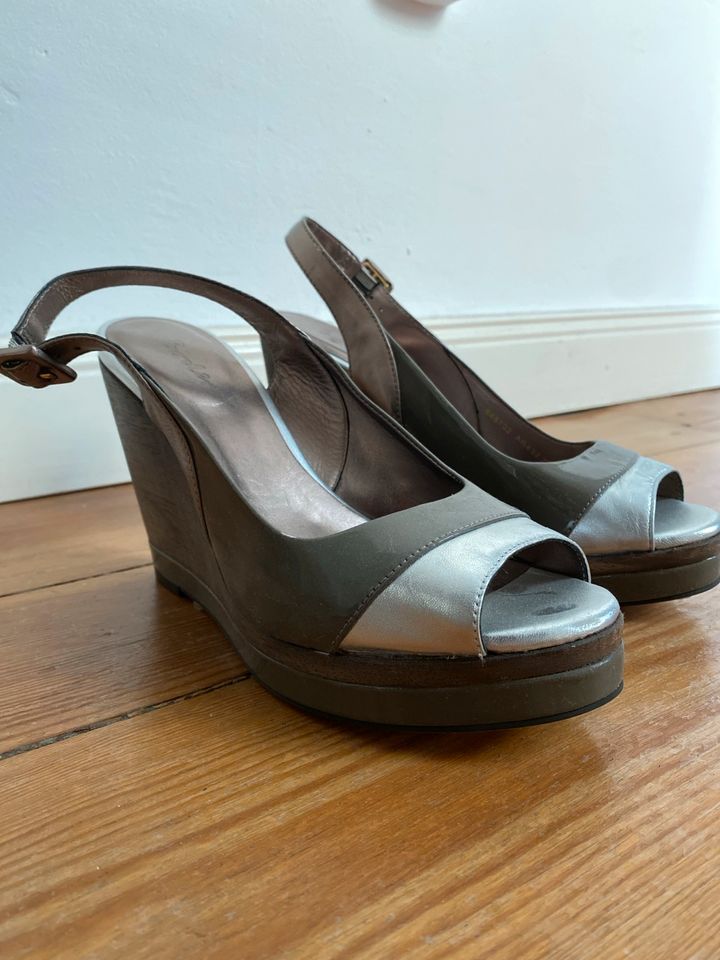 Boden Plateau Sandale Pumps - Silber Bronze Grau Braun - Gr 39 in Berlin