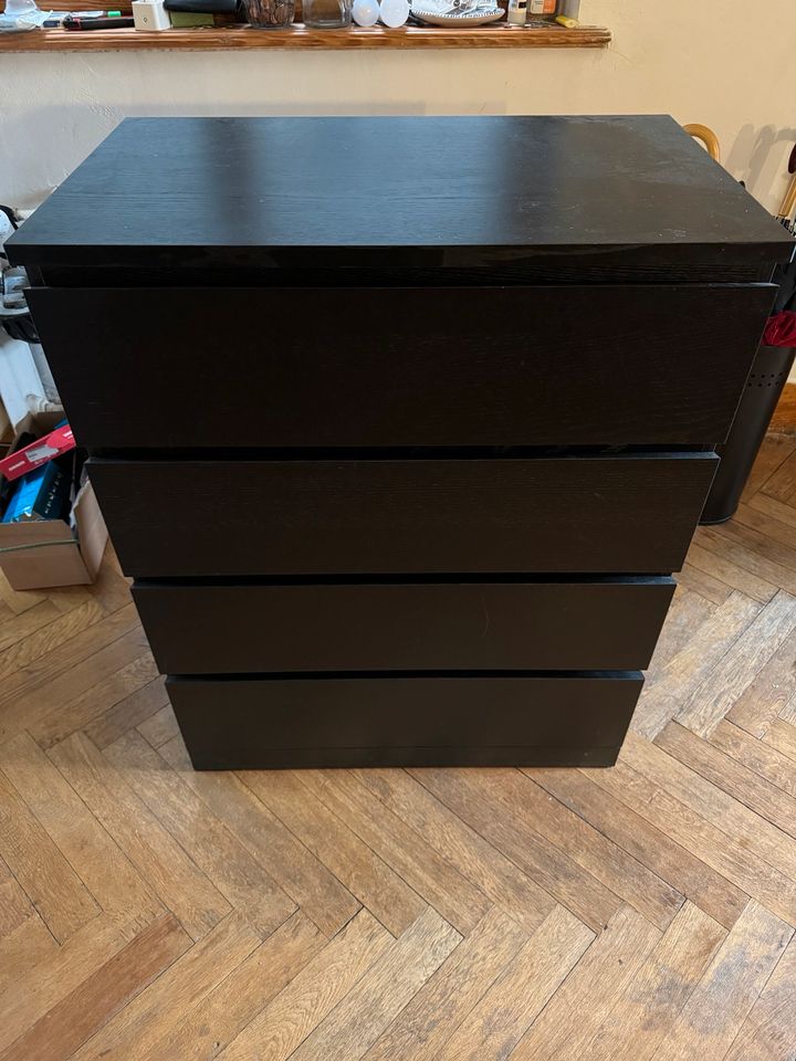 IKEA Malm Kommode mit 4 Schubladen in schwarz in Berlin