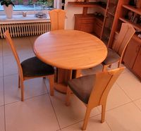 Esstisch rund Massivholz Erle 110 cm mit Stühlen ausziehbar Nordrhein-Westfalen - Wesel Vorschau
