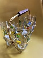 *+* Sammelgläser *+* 5 Retro Glas mit Trinksprüchen 60er Vintage Schleswig-Holstein - Taarstedt Vorschau